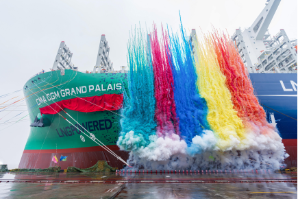 中船沪东中华交付全球最大LNG双燃料集装箱船